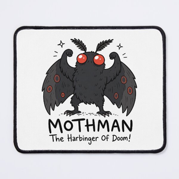 Item preview, Mothman Harbinger of Doom Funny Cryptid Cartoon designed and sold by ShirtWreck.