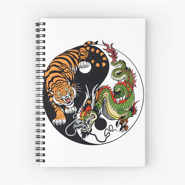 Item preview, Chinese Dragon and Tiger Tattoo Design Featuring Yin and Yang Symbol designed and sold by laxxers.