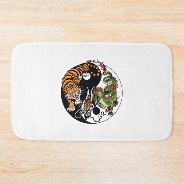 Item preview, Chinese Dragon and Tiger Tattoo Design Featuring Yin and Yang Symbol designed and sold by laxxers.