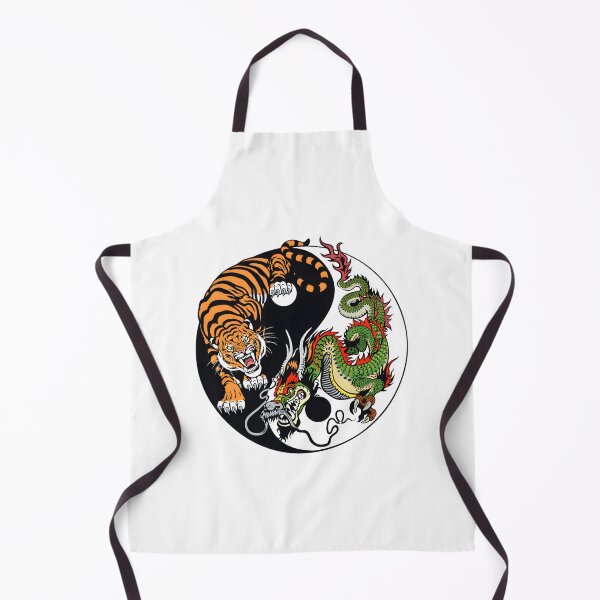 Item preview, Chinese Dragon and Tiger Tattoo Design Featuring Yin and Yang Symbol designed and sold by laxxers.
