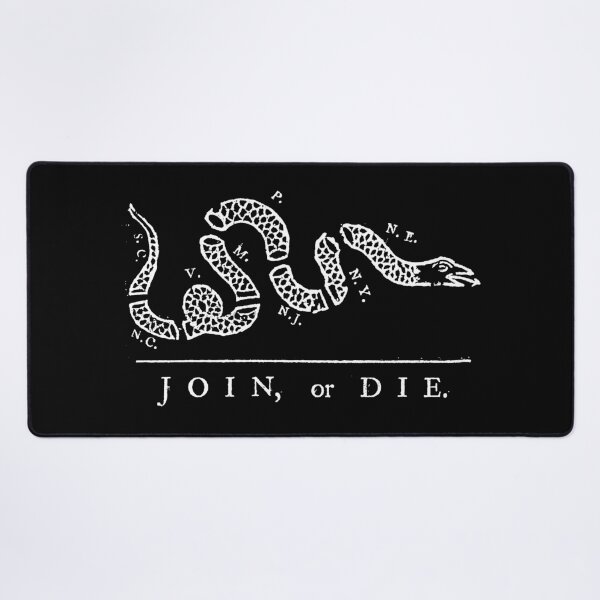 Item preview, Join or Die in Black and White designed and sold by Bruiserstang.