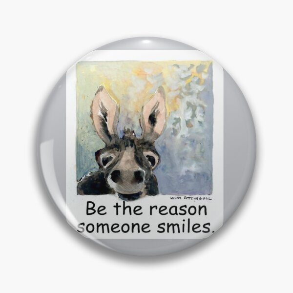 Item preview,  Original watercolor of a donkey in a window with the saying, Be the reason someone smiles. designed and sold by aswoa.