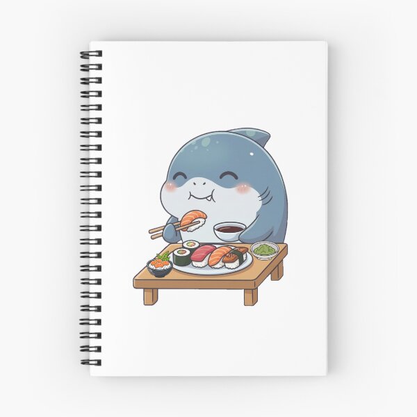Item preview, Chibi Shark Eating Sushi designed and sold by Nature's Chibis.
