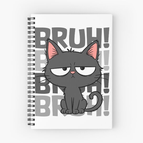 Item preview, Bruh Cat Sarcastic Unimpressed Black Cat Cartoon designed and sold by ShirtWreck.