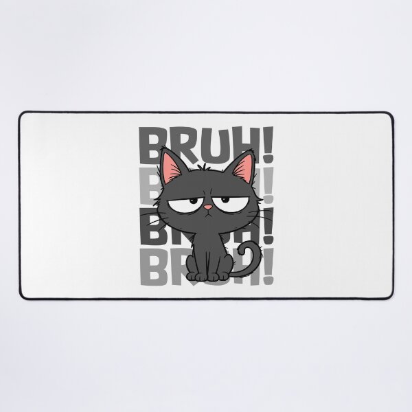 Item preview, Bruh Cat Sarcastic Unimpressed Black Cat Cartoon designed and sold by ShirtWreck.