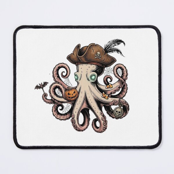 Item preview, Funny Pirate Octopus Halloween Retro Sea Creature Design designed and sold by ZACK ART.