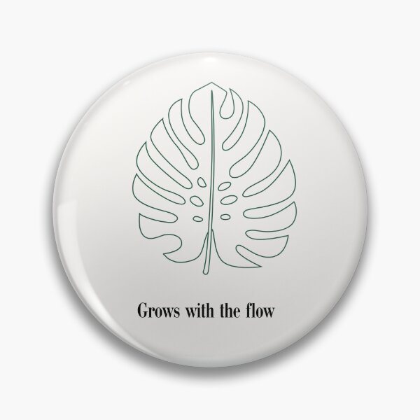 Item preview, Grows with the flow minimalist monstera plant pun designed and sold by Jazzytouch.