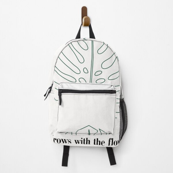 Item preview, Grows with the flow minimalist monstera plant pun designed and sold by Jazzytouch.