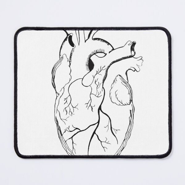 Item preview, Hand-Drawn Anatomical Heart Dark Line Art designed and sold by Alaakadry800.