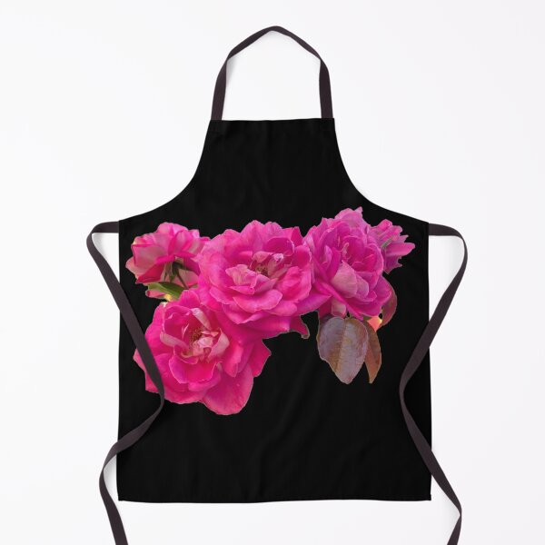 Item preview, Vibrant Hot Pink Rose Cluster - Romantic Dark Floral Botanical Art designed and sold by BalkanBloomArt.