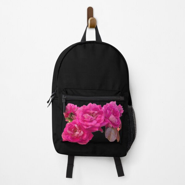 Item preview, Vibrant Hot Pink Rose Cluster - Romantic Dark Floral Botanical Art designed and sold by BalkanBloomArt.