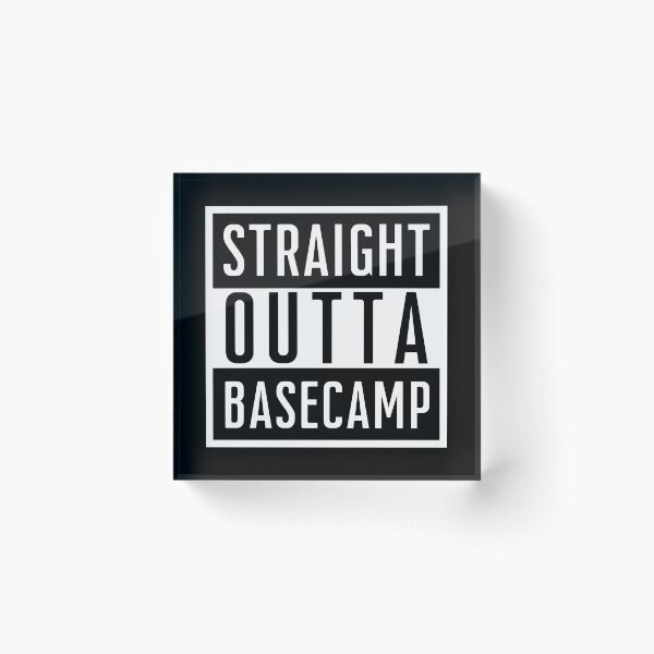 Item preview, Straight Outta Basecamp Hiking Mountaineering Climbing Outdoor Adventure Typography designed and sold by HYPNK.