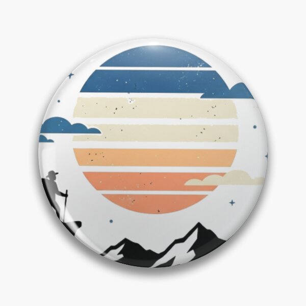 Item preview, Moonlit Mountain Explorer Retro Art designed and sold by meghnad.