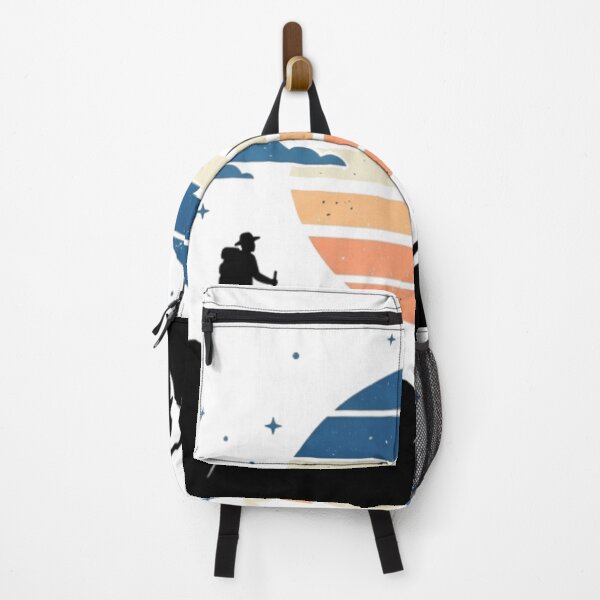 Item preview, Moonlit Mountain Explorer Retro Art designed and sold by meghnad.