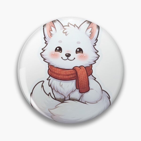 Item preview, Cute White Cat With Red Scarf designed and sold by Oulfaquih.