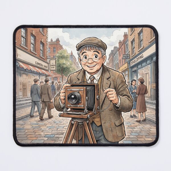 Item preview, Smiling Photographer Anime Style designed and sold by Home Decor Art.