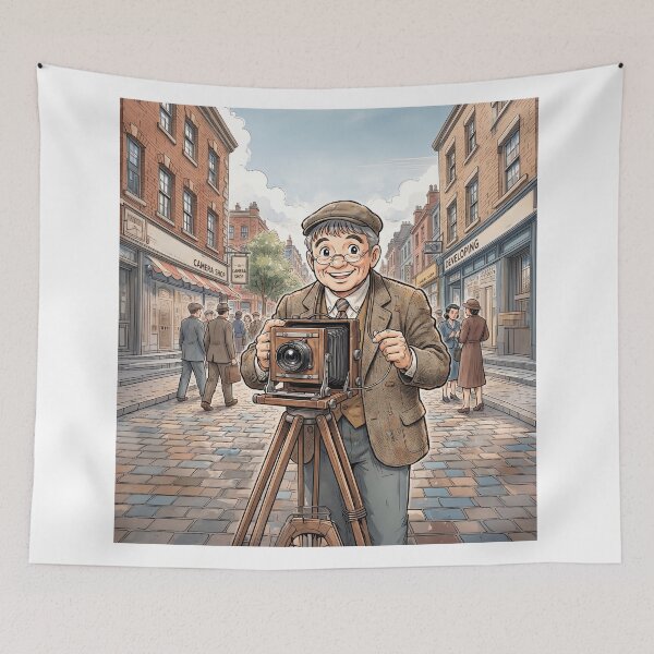 Item preview, Smiling Photographer Anime Style designed and sold by Home Decor Art.