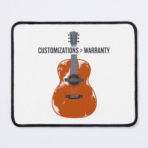 Item preview, Custom Over Warranty Minimalist Folk Guitar Vector designed and sold by AURA Vibes.
