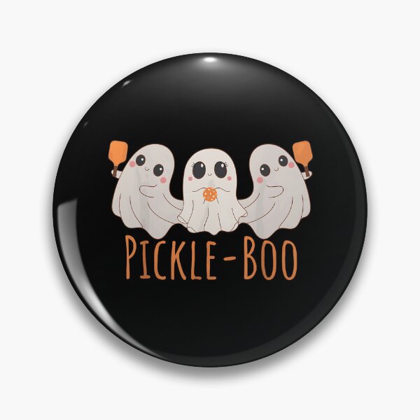 Item preview, Spooky Dink Fun Pickle Boo Ghost Playing Pickleball designed and sold by ZariahNey.