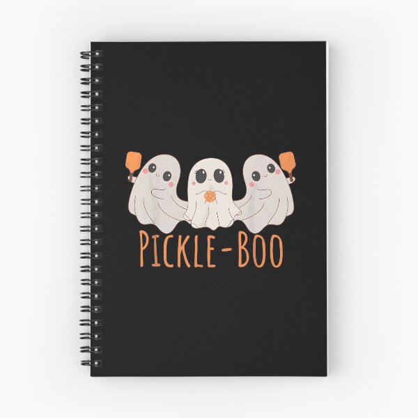 Item preview, Spooky Dink Fun Pickle Boo Ghost Playing Pickleball designed and sold by ZariahNey.