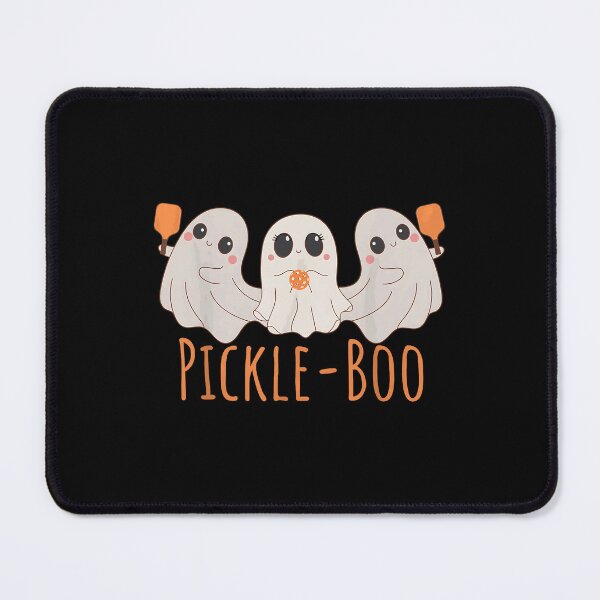 Item preview, Spooky Dink Fun Pickle Boo Ghost Playing Pickleball designed and sold by ZariahNey.