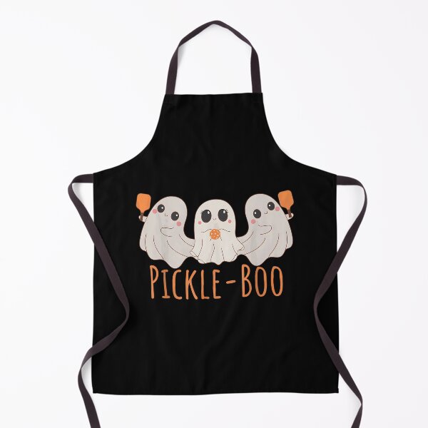 Item preview, Spooky Dink Fun Pickle Boo Ghost Playing Pickleball designed and sold by ZariahNey.
