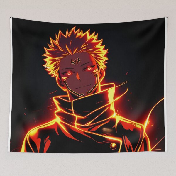 Item preview, Neon Flame Dark Warrior – Fiery Supernatural Anime Inspired Art designed and sold by Dyan4.