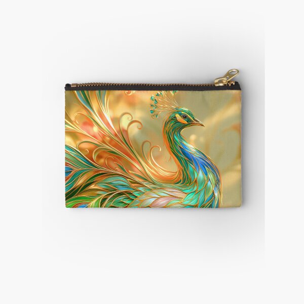 Item preview, Vibrant Majestic Peacock with Red, Green, and Gold Accents designed and sold by MargaretWiktor.