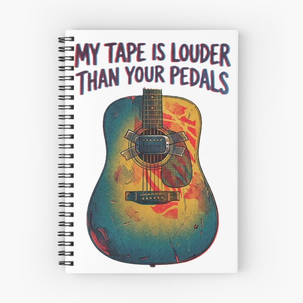 Item preview, My Tape Is Louder Than Your Pedals Risograph designed and sold by AURA Vibes.