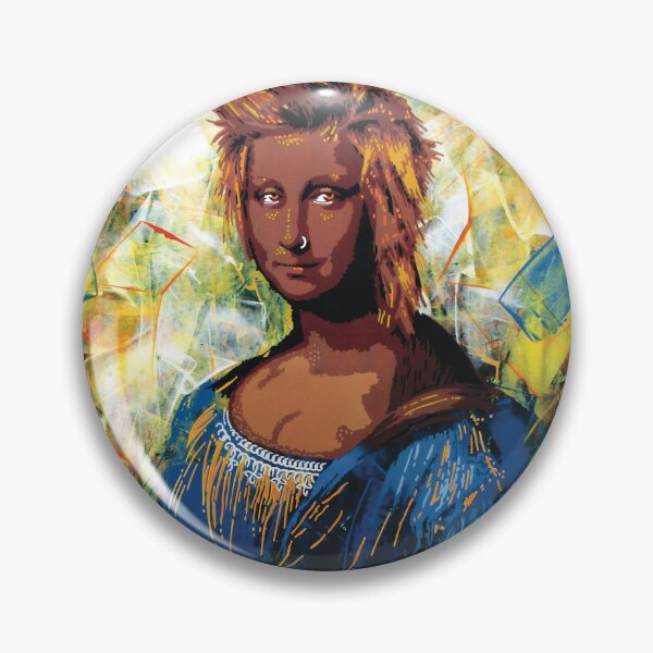 Item preview, Handmade Mixed Media Cyberpunk Mona Lisa - Street Art Icon designed and sold by supernikol.
