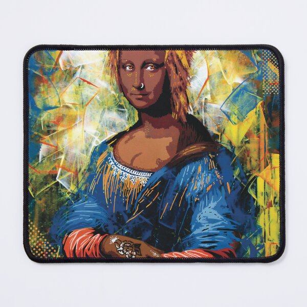 Item preview, Handmade Mixed Media Cyberpunk Mona Lisa - Street Art Icon designed and sold by supernikol.