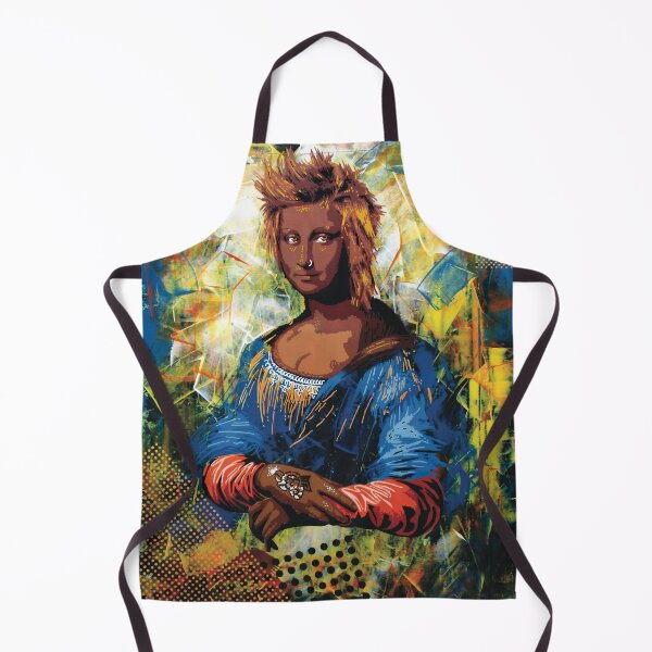 Item preview, Handmade Mixed Media Cyberpunk Mona Lisa - Street Art Icon designed and sold by supernikol.
