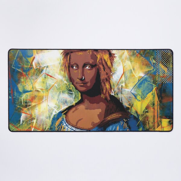 Item preview, Handmade Mixed Media Cyberpunk Mona Lisa - Street Art Icon designed and sold by supernikol.