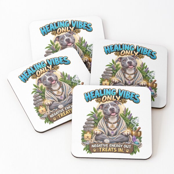 Item preview, Healing Vibes Only - “Negative Energy Out, Treats In” Dog Graphic  designed and sold by PitBullVibes.com.