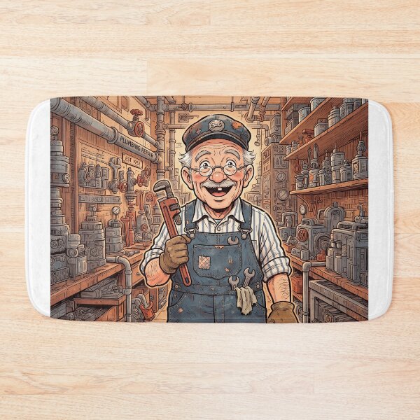 Item preview, Smiling Plumber Anime Style designed and sold by Home Decor Art.
