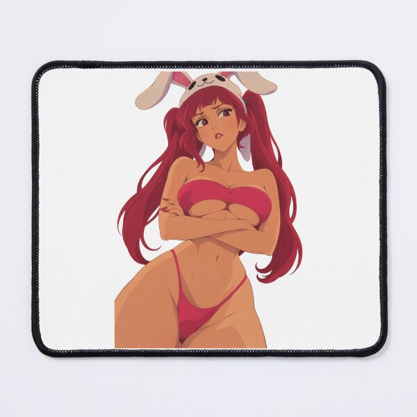 Item preview, Anime Bunny Girl Red Hair Tsundere - Retro 90s Cartoon Style designed and sold by  Hollow Moon Studios..