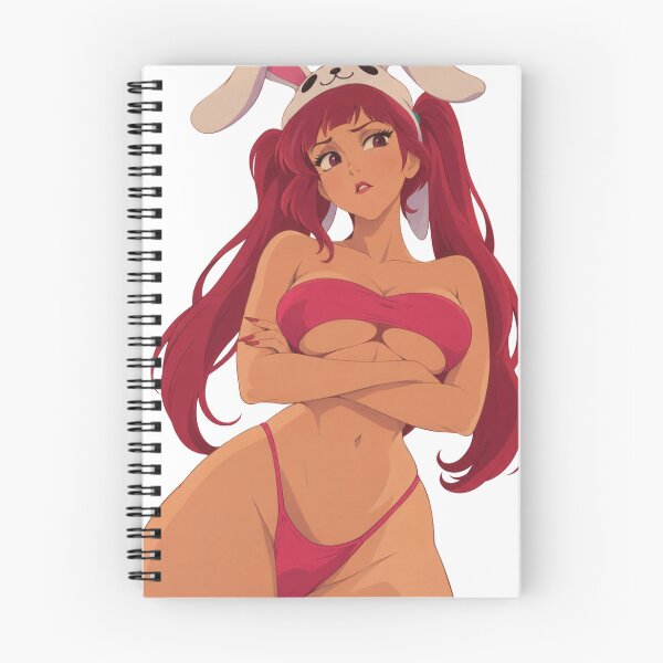 Item preview, Anime Bunny Girl Red Hair Tsundere - Retro 90s Cartoon Style designed and sold by  Hollow Moon Studios..
