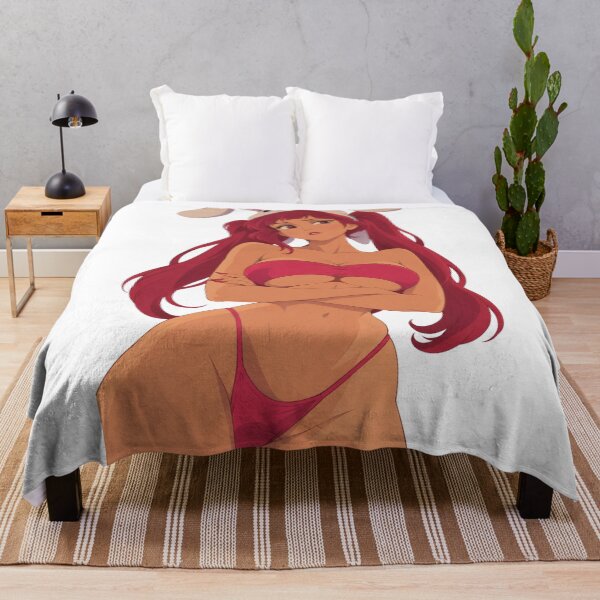Item preview, Anime Bunny Girl Red Hair Tsundere - Retro 90s Cartoon Style designed and sold by Hollow Moon Studios..