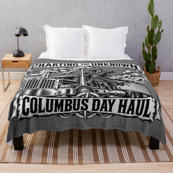 Item preview, Charting The Unknown | Columbus Day Haul | Skeleton Captain Semi Truck Art designed and sold by NomadForge.