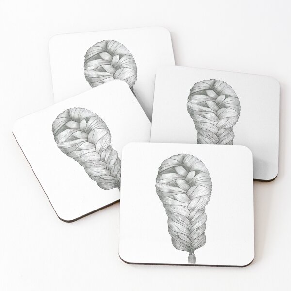 Item preview, Hand-Drawn Hair Braid Pencil Sketch Art designed and sold by Alaakadry800.