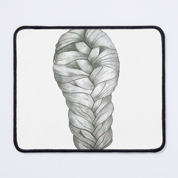 Item preview, Hand-Drawn Hair Braid Pencil Sketch Art designed and sold by Alaakadry800.