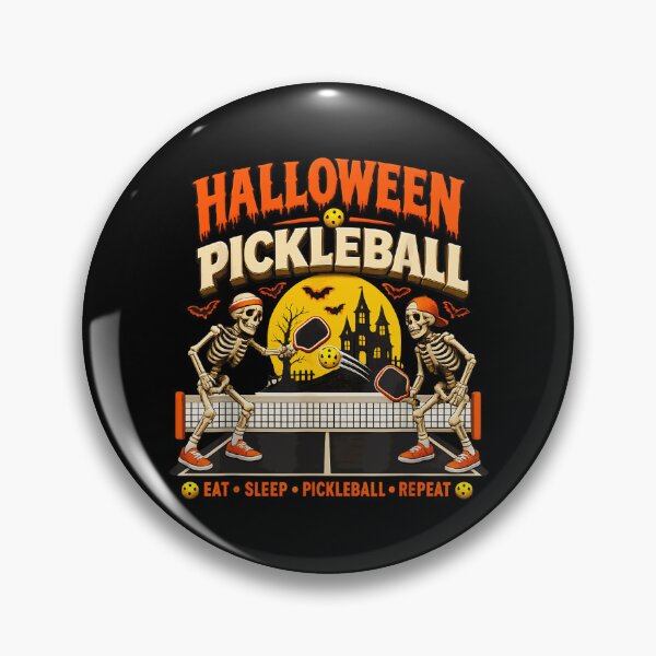 Item preview, Spooky Dink Halloween Pickleball Game Skeletons And Pickle designed and sold by ZariahNey.