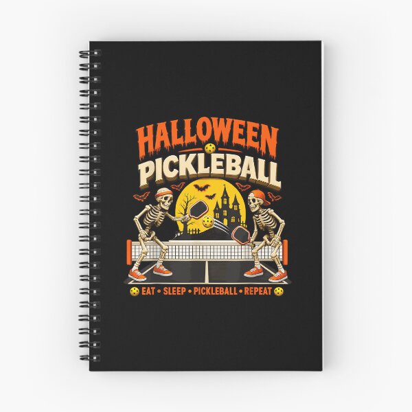 Item preview, Spooky Dink Halloween Pickleball Game Skeletons And Pickle designed and sold by ZariahNey.