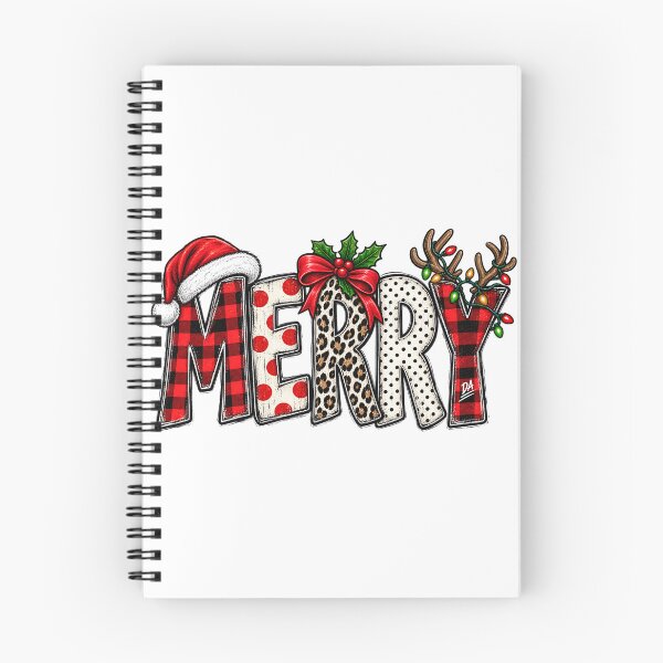 Item preview, Merry Buffalo Plaid Leopard Christmas Santa Reindeer Typography Art designed and sold by DesignArtist.ia.