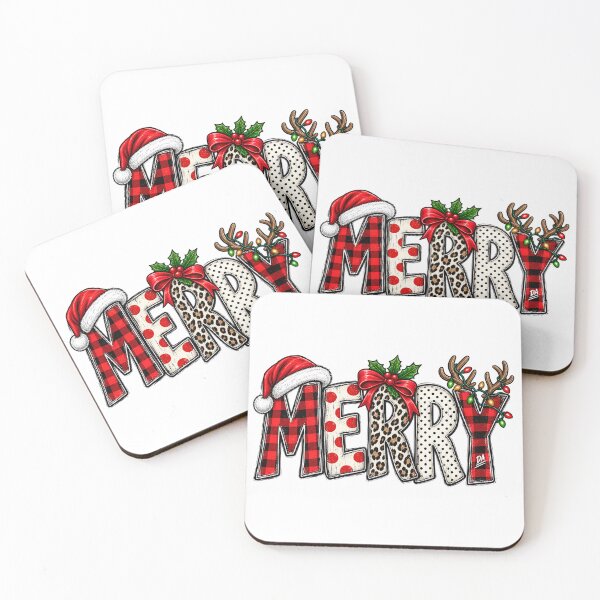 Item preview, Merry Buffalo Plaid Leopard Christmas Santa Reindeer Typography Art designed and sold by DesignArtist.ia.