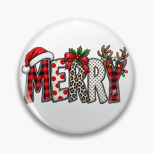 Item preview, Merry Buffalo Plaid Leopard Christmas Santa Reindeer Typography Art designed and sold by DesignArtist.ia.