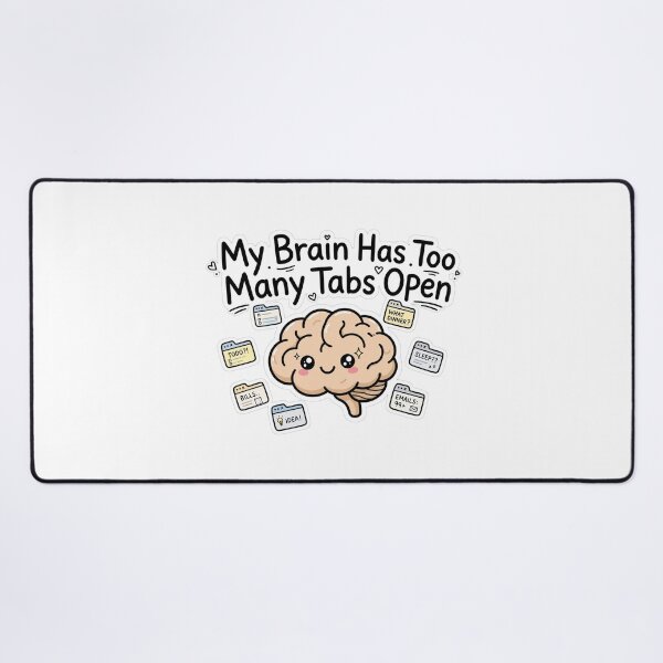 Item preview, My Brain Has Too Many Tabs Open - Funny Brain Mental Health Sticker designed and sold by Htkester1.
