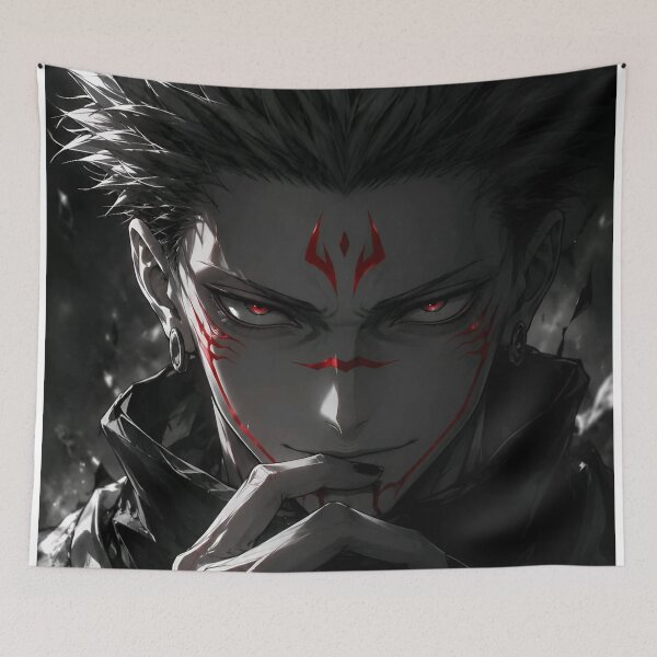 Item preview, Dark Crimson Supernatural Warrior – Red Eyes Gothic Anime Inspired Art designed and sold by Dyan4.