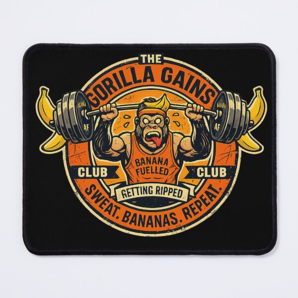 Item preview, GORILLA GAINS CLUB – Banana Fuelled Strength & Gym Humor designed and sold by StrongEveryDayStore.