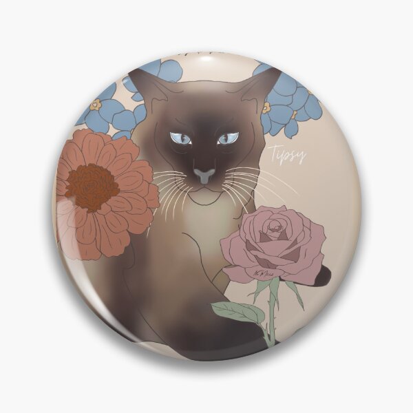 Item preview, Tipsy the Siamese designed and sold by PosyAndPencil.